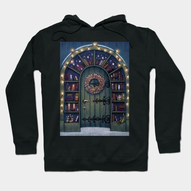 Magic World of Books Door Hoodie by illustore